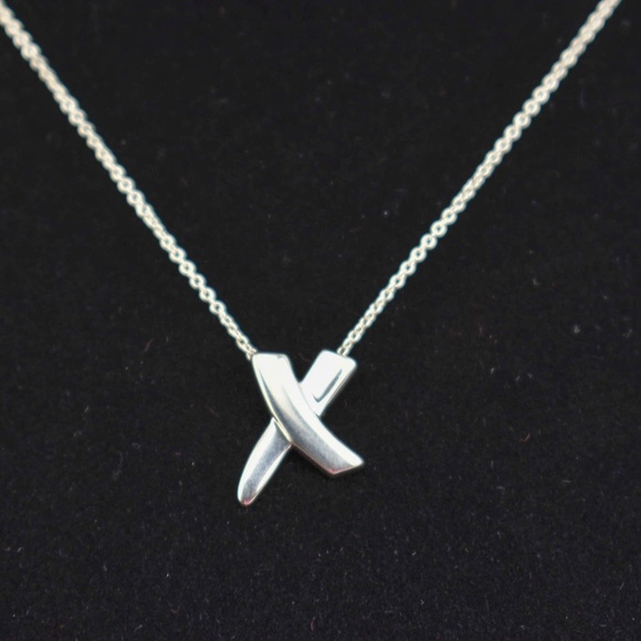 Tiffany Amp Co Sterling Silver X Necklace Qv